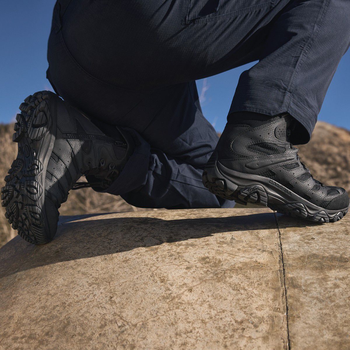 Men - Moab 3 8" Tactical Zip Waterproof Wide Width - Boots
