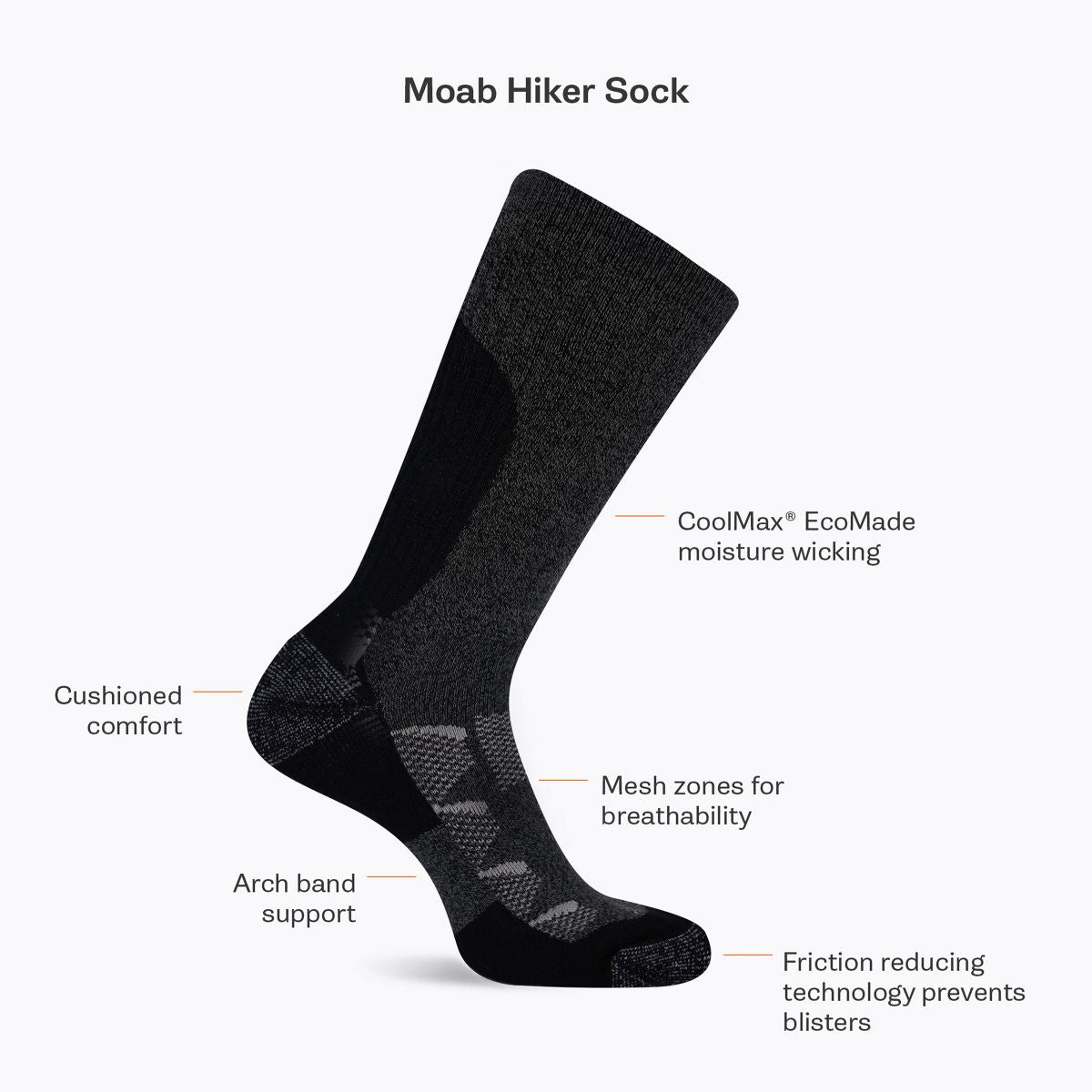 Moab Hiker Crew  Sock - Socks